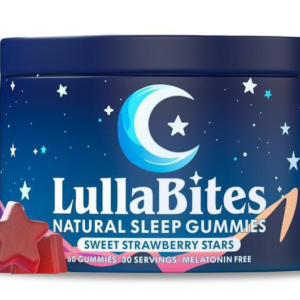 LullaBites Natural Sleep Gummies for Deep Rest | 60 Gummies | Reduce Anxiety & Jet Lag | Antioxidant Immune Support