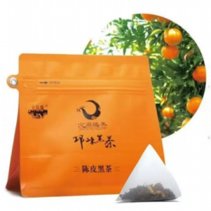 Chenpi Black Tea – Aged Tangerine Peel & Fermented Dark Tea | Digestive Wellness | 4g*15 Pyramid Sachets — Where Ancient Citrus Wisdom Meets the Depth of Dark Tea