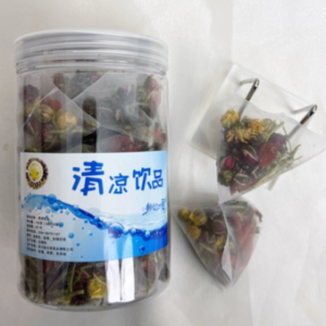 Cool Refreshment Drink — Honeysuckle, Chrysanthemum & Goji Berry Herbal Tea for Natural Heat Relief & Hydration 5g*20 bags per tube