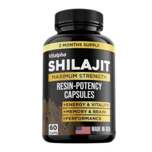 Golden Shilajit Capsules for Energy & Metabolism | 60 Capsules | Anti‑Fatigue, Antioxidant, Immune & Joint Support