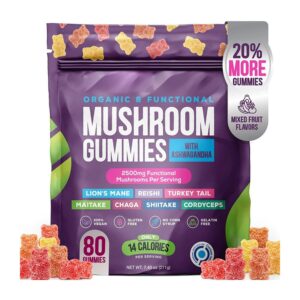 Mushroom Gummies for Immune Support & Antioxidants | 255g | Natural Mushroom Blend for Wellness