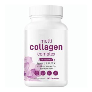 Collagen Capsules 240 Count for Wrinkle Reduction & Joint Health | Anti‑Aging, Skin Whitening, Immunity & Bone Support