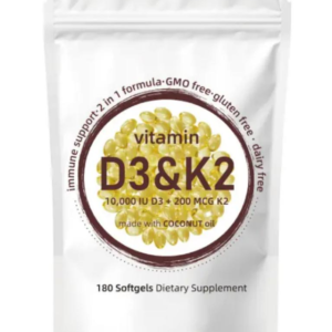 Vitamin D3 10,000 IU + K2 MK-7 200mcg Softgels | High Potency Bone & Heart Health | Calcium Absorption, Arterial Wellness