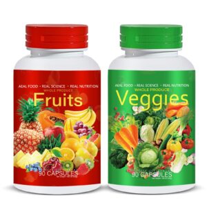 Fruit and Vegetable Capsule Set for Digestive Health | 90 Capsules | Dietary Fiber, Antioxidant & Anti‑Inflammatory Support