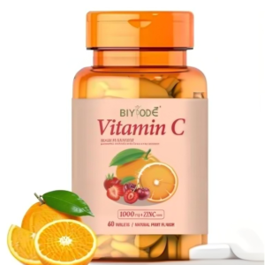 Vitamin C 1000mg + Zinc 50mg Tablets for Immune Support | High Potency Antioxidant | Cold & Flu Defense, Skin Health