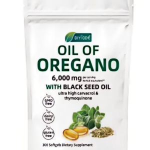 Oil of Oregano Softgels with Black Seed Oil | 6000mg Oregano Extract, 200mg Black Cumin | Immune Support, Digestive Health, Antifungal